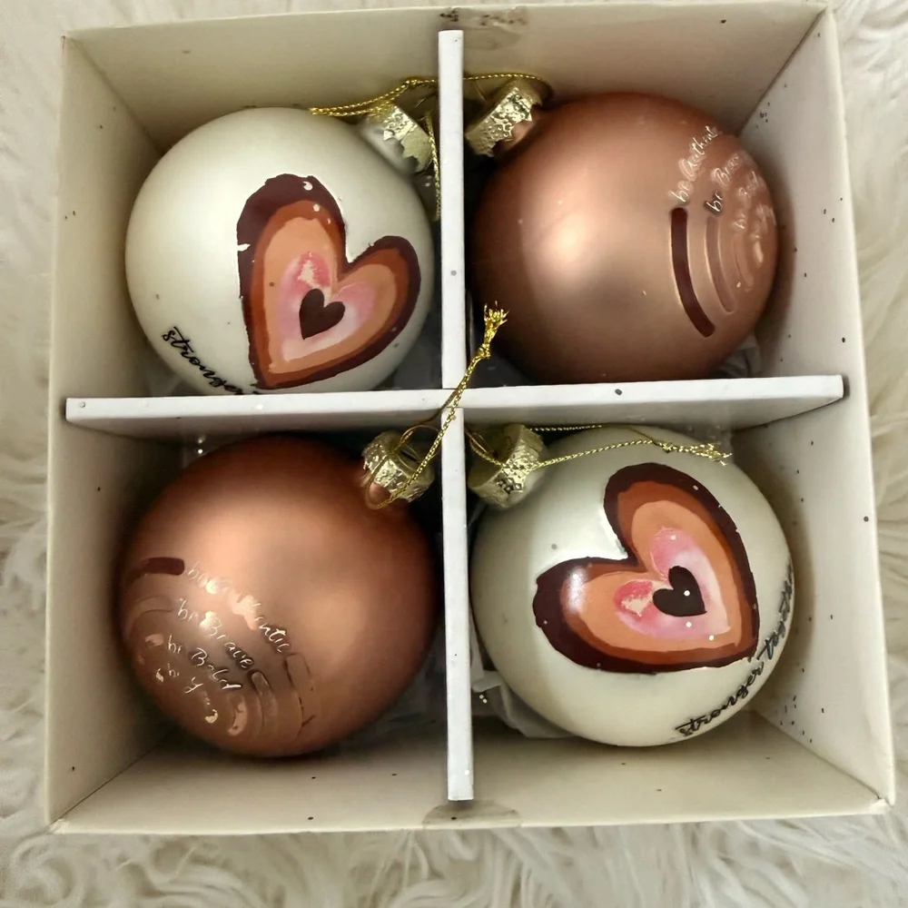 Christian Siriano New York Glass Ornament Set – Set of 4